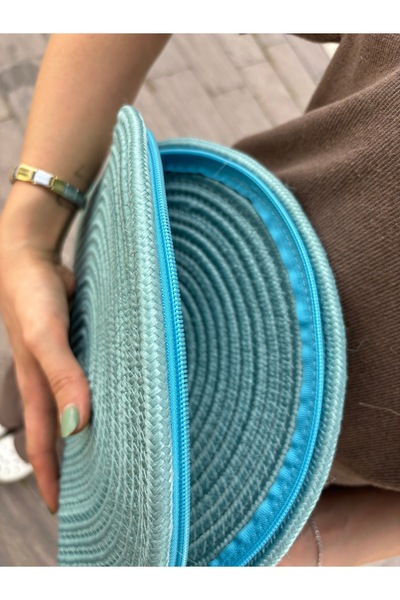 MaVaux Straw Jute Moss Vegan Clutch Bag - Zipped