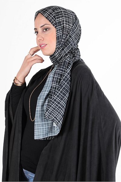 Alvina 8128 Μοντέλο σιφόν εμπριμέ σάλι