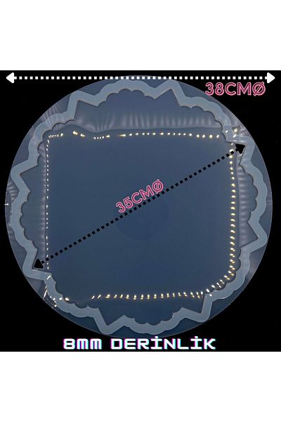 epoksikalipmarketi Epoxy Silicone Mold / Decorative Round Tray Mold