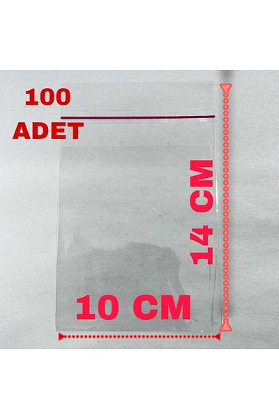 BAKOM AMBALAJ 10 X 14 cm General Purpose Opp Glossy Gelatin Gift Bag 100 Pieces