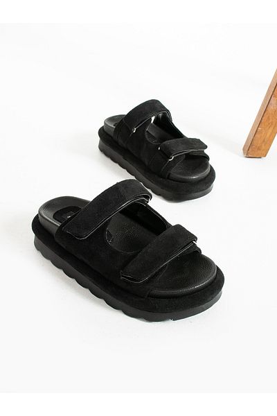 Alemdar Shoes Black Velcro MORLY Women's Sandals