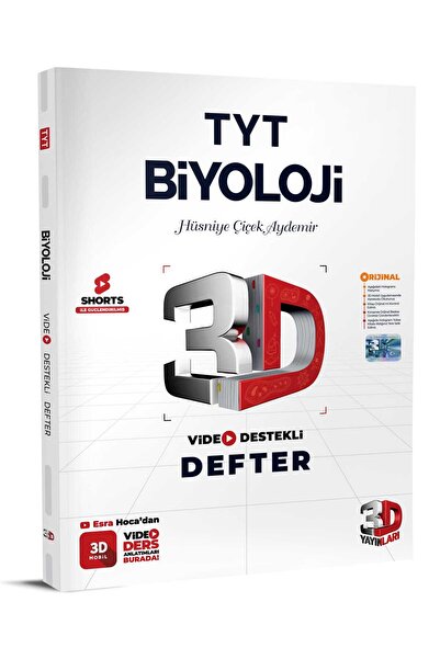 3D Yayınları Tyt Biyoloji Video Ders Defteri