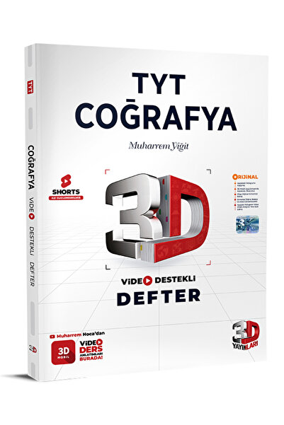 3D Yayınları Tyt Coğrafya Video Ders Defteri
