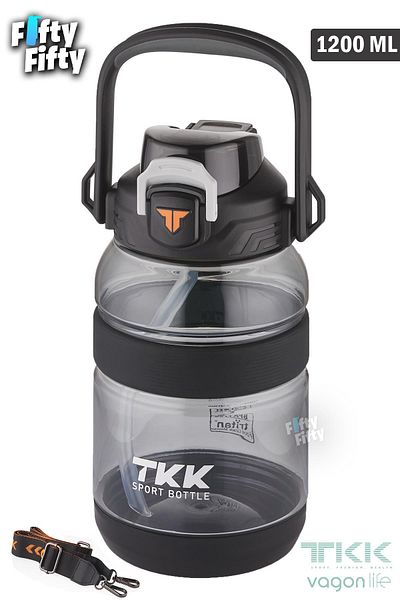 Vagonlife TKK 1200 ML - Single Lid, Dual Use, Comfortable Drinking with Straw - Tritan Water Bottle-FFTKK1026-1200ML