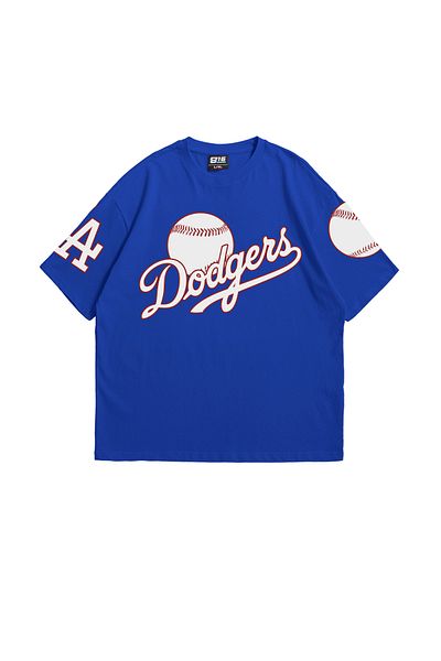 Sokak Butik Μπλουζάκι Unisex με μπλουζάκι Dodgers Printed Blue Oversize