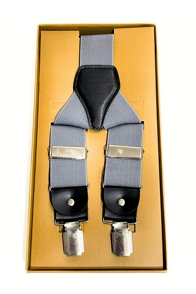 GUZZYLife Umeraș pentru pantaloni gri cu 3 cleme