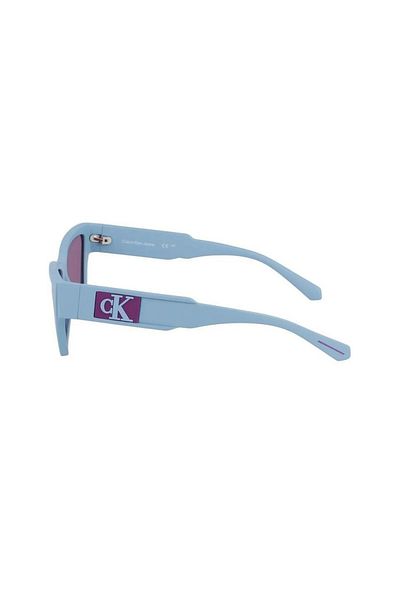 Calvin Klein موديل CKJ23624S جينز أطفال - إطار أزرق، نظارة شمسية زجاجية وردية