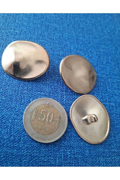 Beyna ÖZEL TASARIM SARI KAPLAMA METAL DÜĞME 2,5 CM 1 PAKET 4 ADET