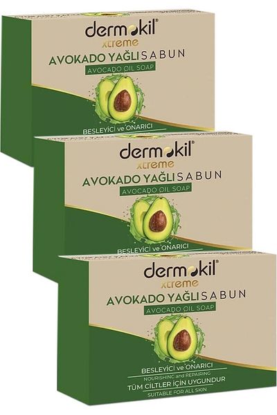 Dermokil Avocado Oil Dermokıl 100 gr - 3 Pack Soap
