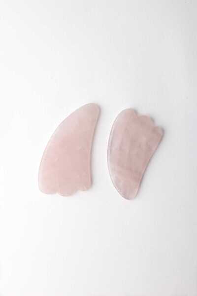 Pembe Kuvars Gua Sha Yüz Masaj Aleti