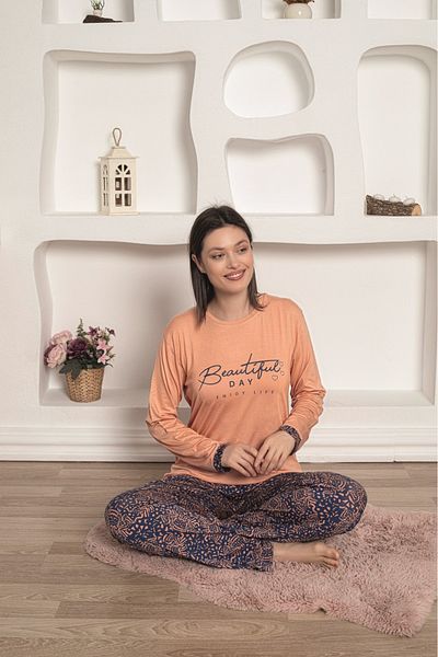 KAPİTEX Set de pijamale colorate cu mânecă lungă, cu gât crew, pentru cățeluș