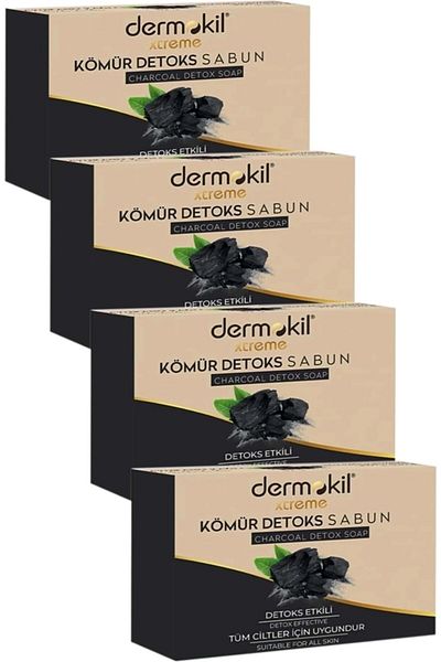 Dermokil 100 GR 4 Pack Dermokıl Soap Commored Detox