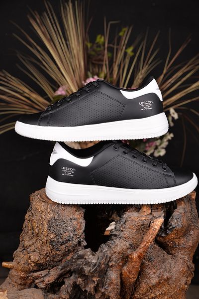 Lescon Negru Unisex Summer - Anti-transpirație și anti-alunecare, fără mirosuri, pantofi de mers ortopedic complet