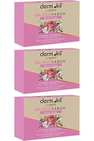 Dermokil 100GR Dermokil Soap with Rose Essence - Pack of 3