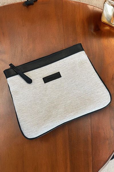 BAHELS Μαύρος καμβάς - Γυναικεία τσάντα Clutch & Clutch Special Design