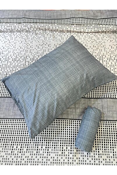 ŞENER HOME Sekans Desenli Çarşafı Lastikli Çift Kişilik Pike Takımı - Gri