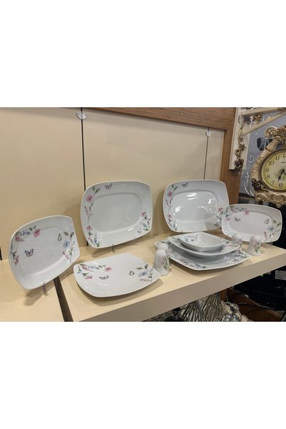PLUS HOME PORSELEN YEMEK TAKIMI BİEV MARKA 56 PARÇA