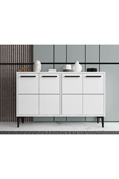 zerkaconcept Vedi Konsol Tv Sehpası Tv Ünitesi Modern Tasarım-Beyaz