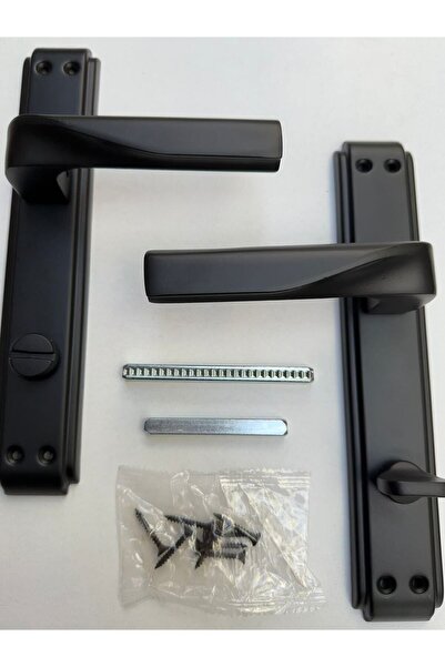 İyem Sofuoğlu Lüx Noyan Aynalı Kapı Kolu ( Wc- Banyo ) Mat Siyah - Sağ El Açılan