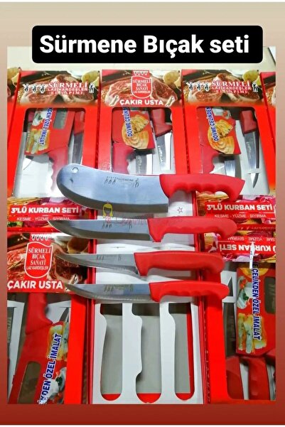 Küçük Mutluluklar SÜRMENE BIÇAK SETI 3lu + Satırlı kurban seti