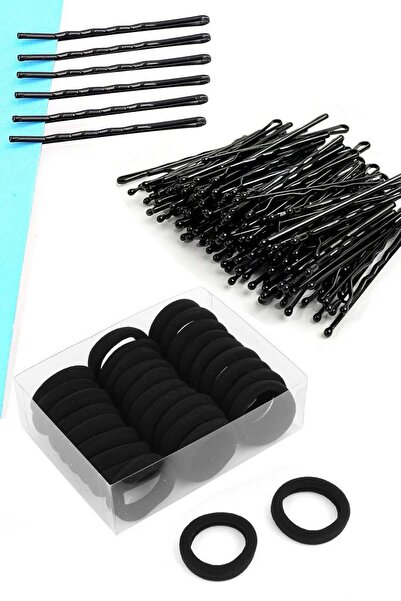 C&E Design Siyah Profesyonel Tel Toka Lastik Toka Toplam 100'lü Set