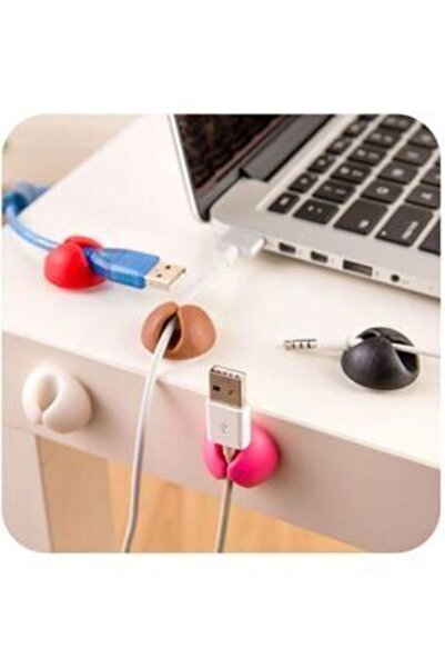 OMAC 2 Adet Tek Kanallı Kablo Tutucu Sabitleyici Renk Karışık