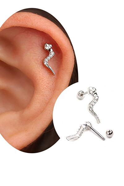 Salyangoz Company Cerrahi Çelik Yılan Model Helix,tragus Piercing