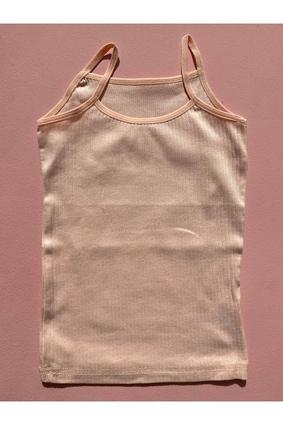 LEYNA BUTİK Girl's 4-Piece Ribbed Lycra Cotton Undershirt