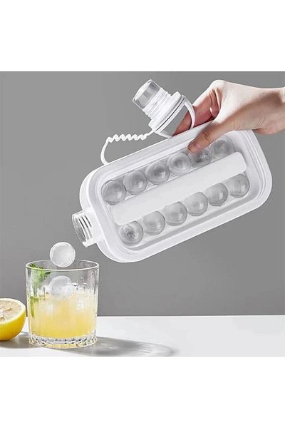 KÜÇÜK EW Portable Square Shape Ice Mold or Beverage Bottle 2 in 1 Ice Mold Maker Water Bottle Presentation Ice Tray