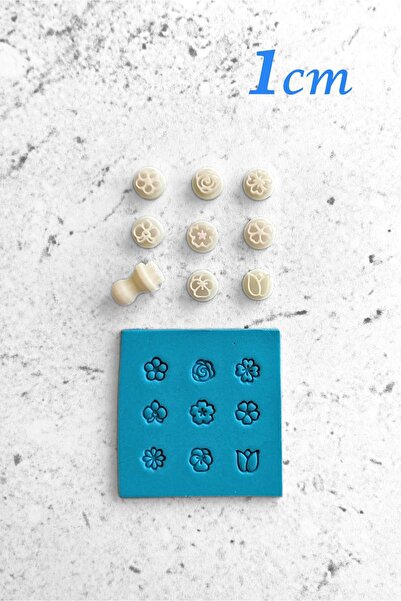 WE3D طقم ختم صغير من طين البوليمر السيراميكي الزهري - 1 سم