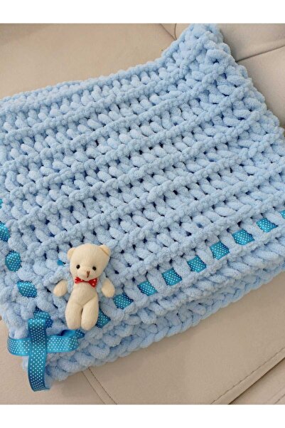 GenelTedarik Light Blue Puffy Blanket - Comfortable Cut