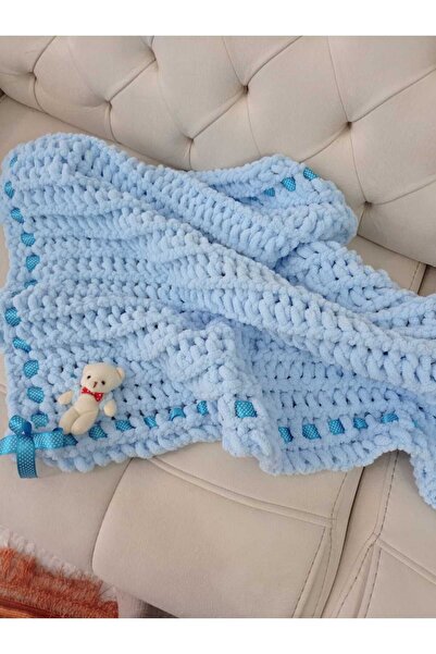 GenelTedarik Light Blue Puffy Blanket - Comfortable Cut