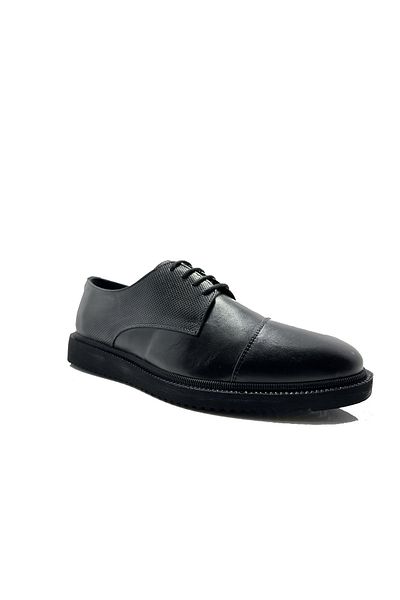 Ehil EHİL 23213 Black Lace-Up Genuine Leather Men's Classic Shoes