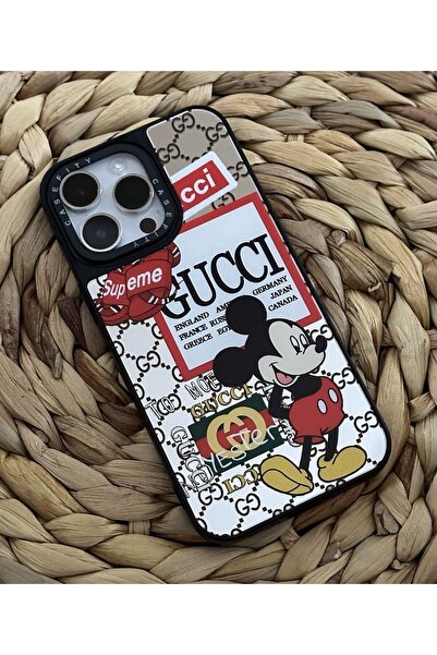 HYPERSOFT Iphone 14 Pro Max Uyumlu Casefity Aynalı Kılıf Karışık Marka Logolu...