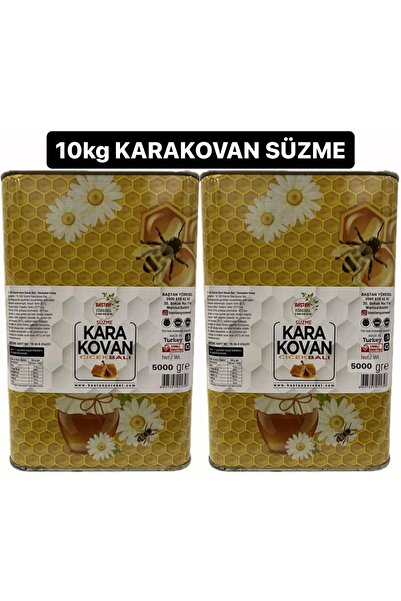 Baştan Yöresel 10kg Karakovan Süzme Bal (2 Adet 5kg Tenekede)