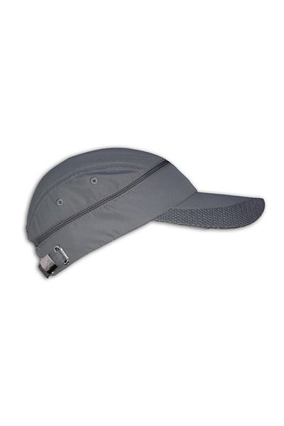 ŞapkaIdünyasi Zippered Tennis Cap Micro Fabric Top Openable Smoked Hat