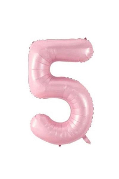 parti sürprizi Baby Pink 5 Number Foil Balloon 76 Cm 1 Piece