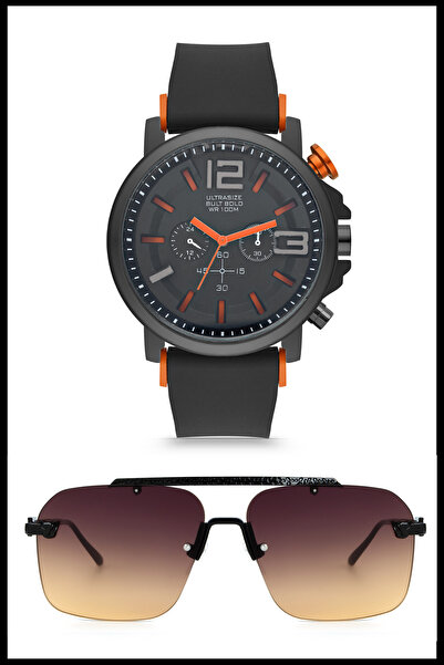 Zzla ساعة يد رجالية ونظارة شمسية - حافظة فولاذية 155