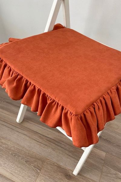 RİTMOHOME Възглавница за стол Ruffled Cinnamon Vintage, Country, Bohemian, Rustic, Scandinavian с разрошена канела