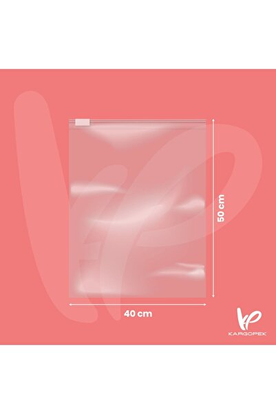 KARGOPEK Baskısız Fermuarlı Seffaf Buzlu Poset 40*50 (500 ADET)