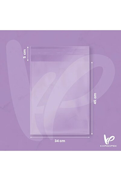 KARGOPEK Seffaf Buzlu Yapiskanli Kargo Poseti 35*45 5 (100 ADET)