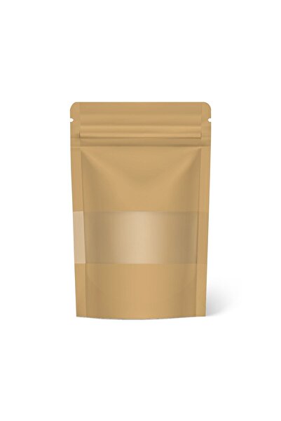 KARGOPEK Doypack Kraft Pencereli Kilitli Poset 18*29 (50 ADET)