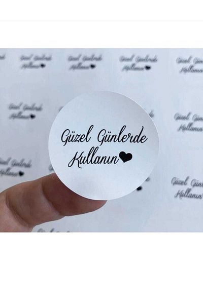 gg gençgirişimci Coated Sticker - Use on Beautiful Days - White Background - (4x4 Cm) 70 Pieces