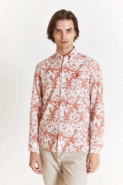 U.S. Polo Assn. Мъжка спортна риза U.S. POLO Regular Fit - G081SZ000.000.1834789 ALF 019 ECRU