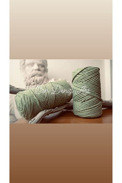 CAN DENİZ ART 250gr Περιστρεφόμενο νήμα μακραμέ μονής περιστροφής - 3mm