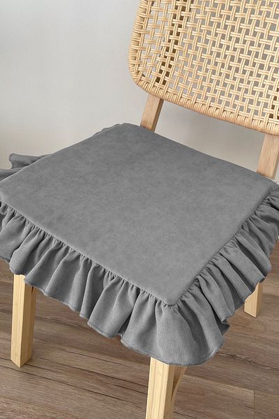 RİTMOHOME Βολάν Γκρι Vintage, Country, Bohemian, Ρουστίκ Σκανδιναβικό Μαξιλάρι Καρέκλας