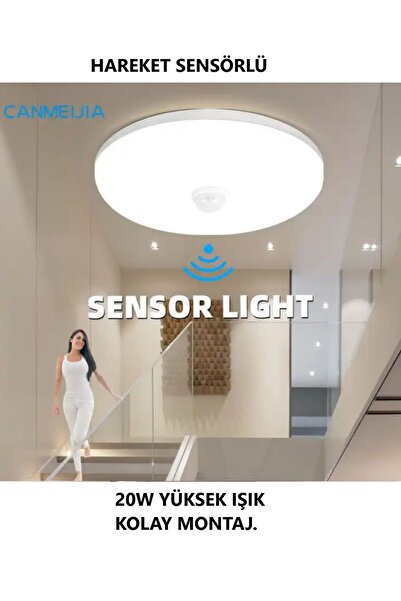 luxshome RADAR HAREKET SENSÖRLÜ TAMAMEN LEDLİ 20W GÜÇLÜ IŞIK YENİ NESİL LED ARMATÜR PANEL