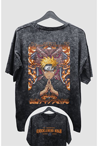 Fuddy Moda Uzumaki Naruto V2 - Majica Back Štampano Oversize kroj, unisex ani...