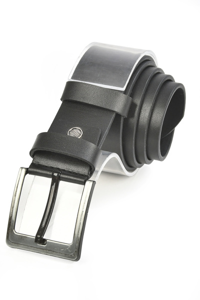 DeepSEA Curea sport neagră din piele artificială - Cataramă de fier, 4 cm lățime - Bărbați2402613