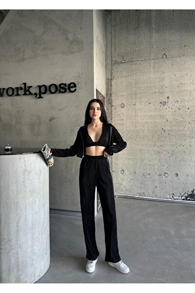 Carnaval KADIN HIRKALI BÜSTİYERLİ VE HIRKALI 3LÜ ALT-ÜST TAKIM PİLİSELİ KUMAŞ